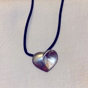 James Avery open heart floating pendant